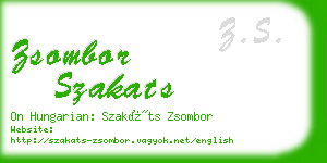 zsombor szakats business card